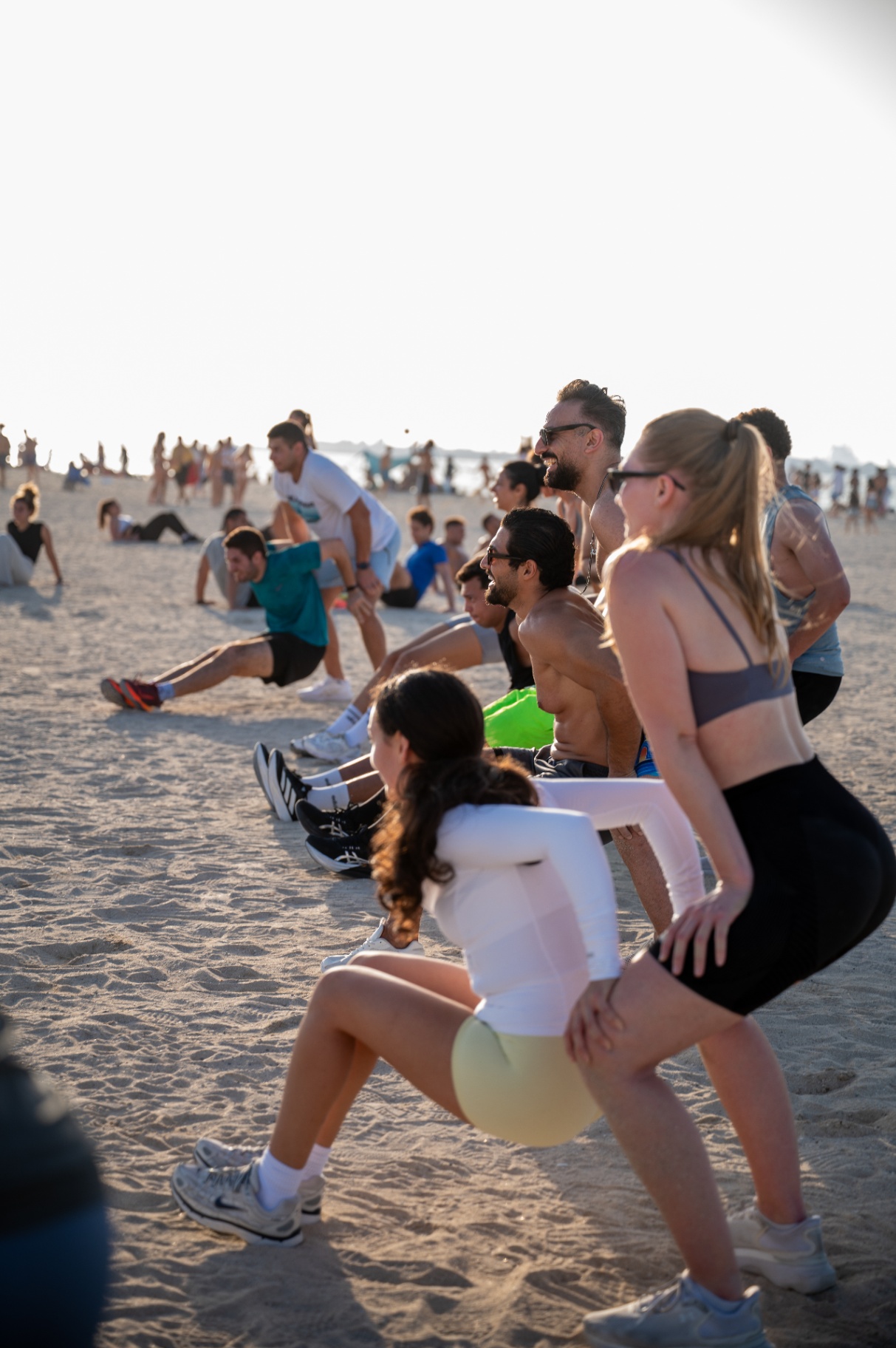 Beach circuit with the crew
