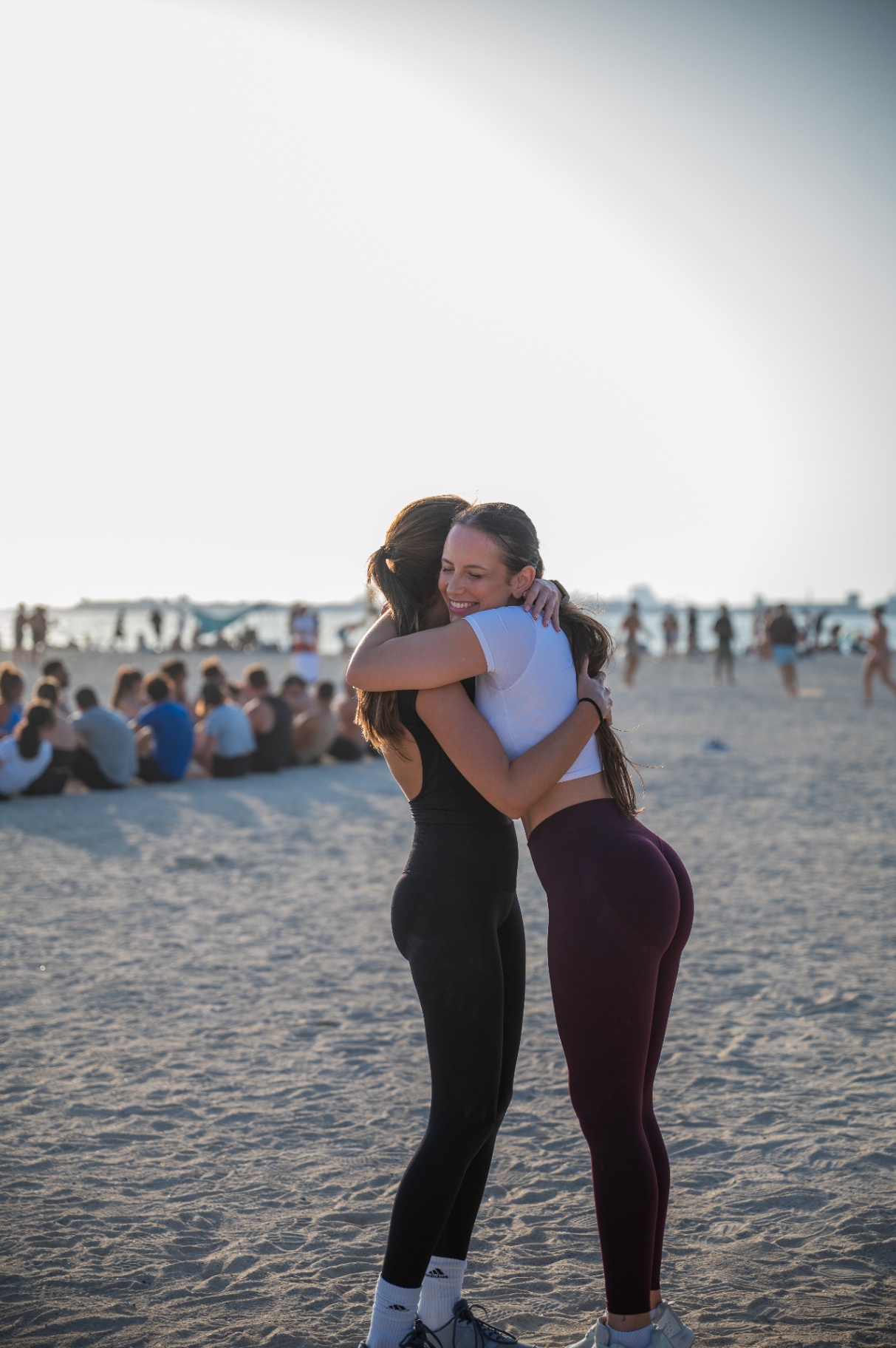 Hugs after a tough workout