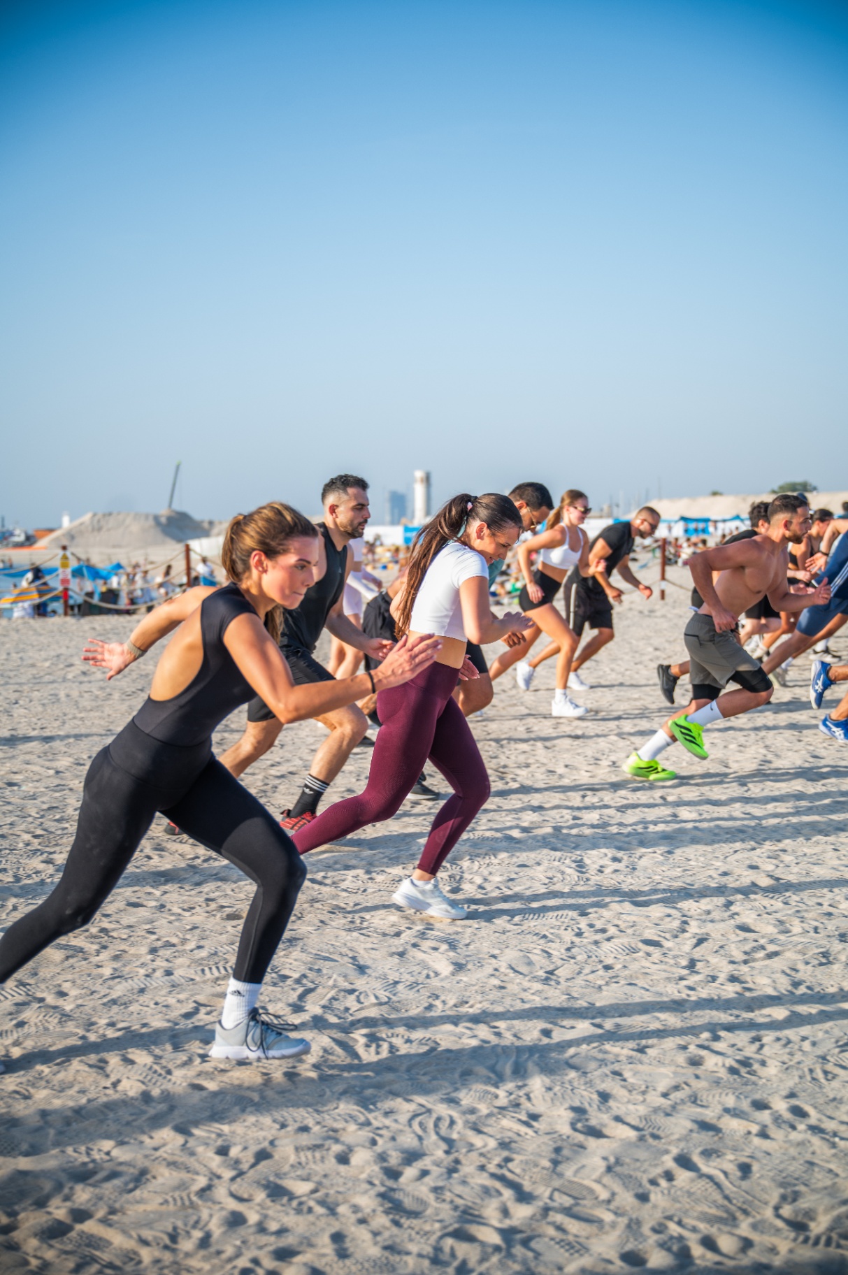 Sprint start on the sand